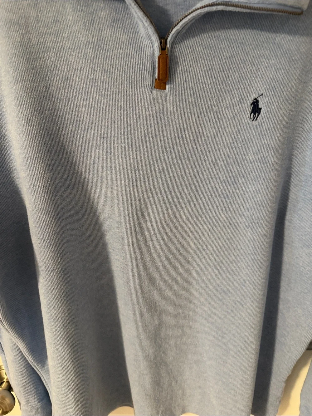 Polo Ralph Lauren Men’s 100% Cotton Knit 1/4 Zip Pullover Sweater Blue XL